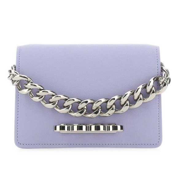 Alexander McQueen Four-Ring Mini Crossbody Bag - Purple - Picture 2 of 8